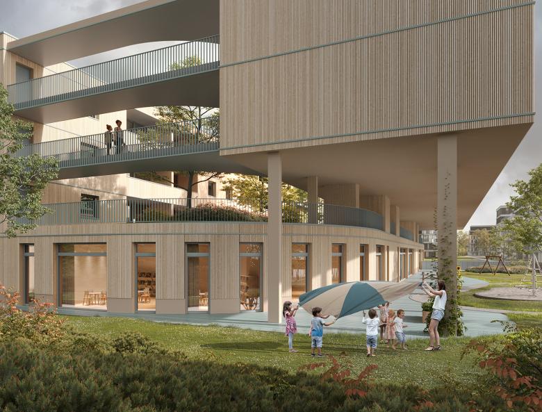 Christ.Christ. associated architects丨Wohnbau und Kindertagesstätte Erbenheim-Süd丨德国-2