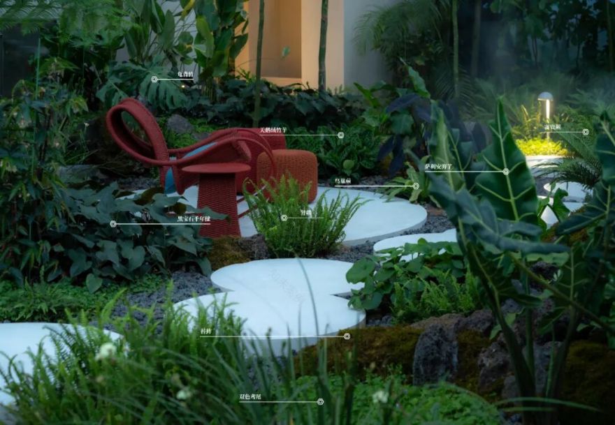 于热带秘境中编织生活美学|江东麓岛阅海澜岸2期花境项目-88