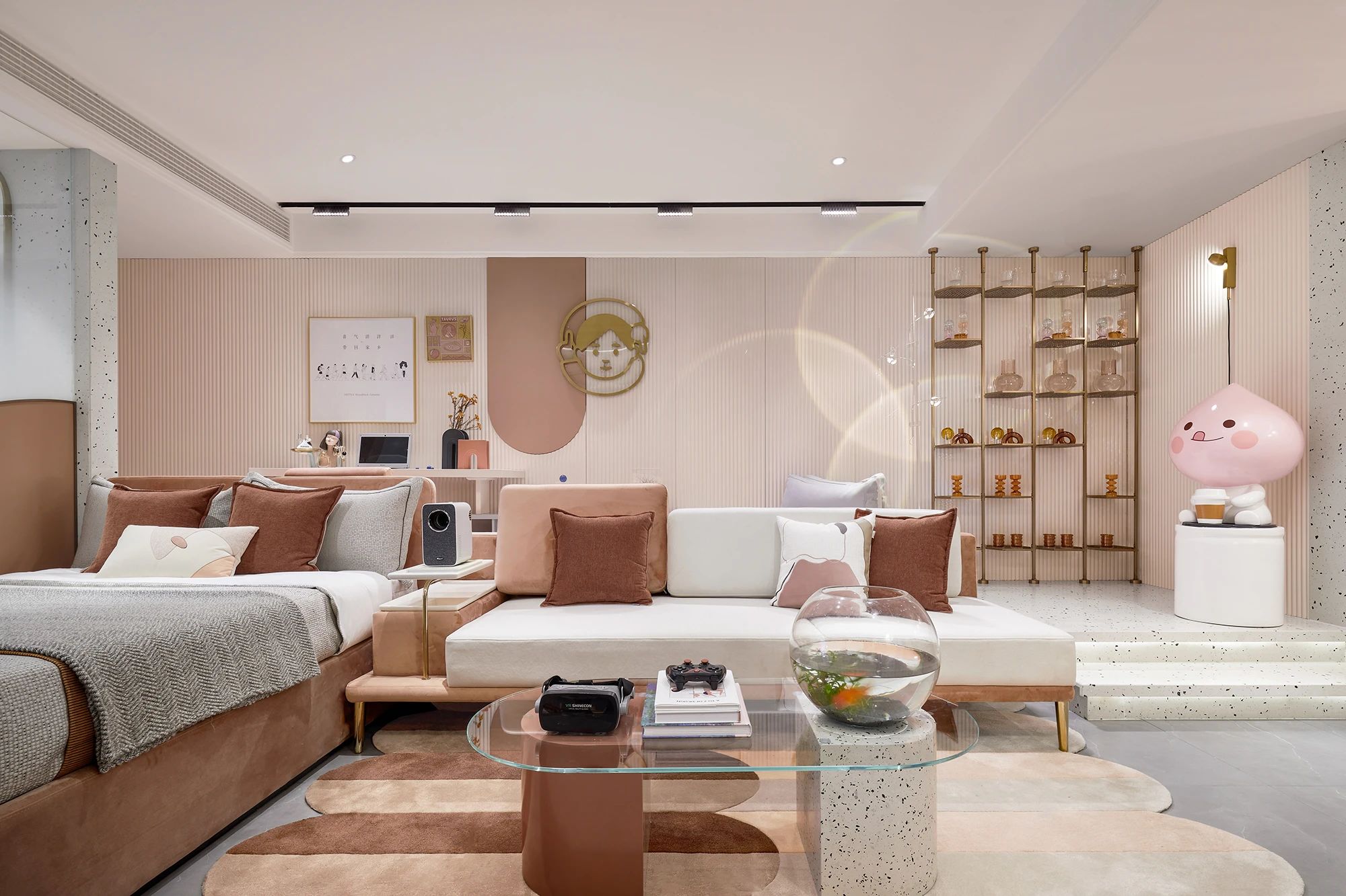 两江都汇 58㎡浪漫奶茶风一字型公寓丨中国重庆丨HIGHLY 海力设计-0