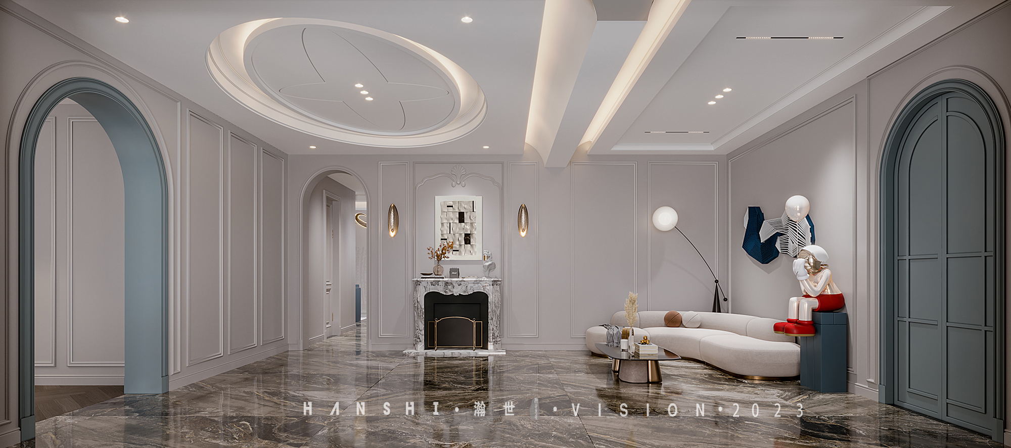 法式轻奢 别墅全案家装-4