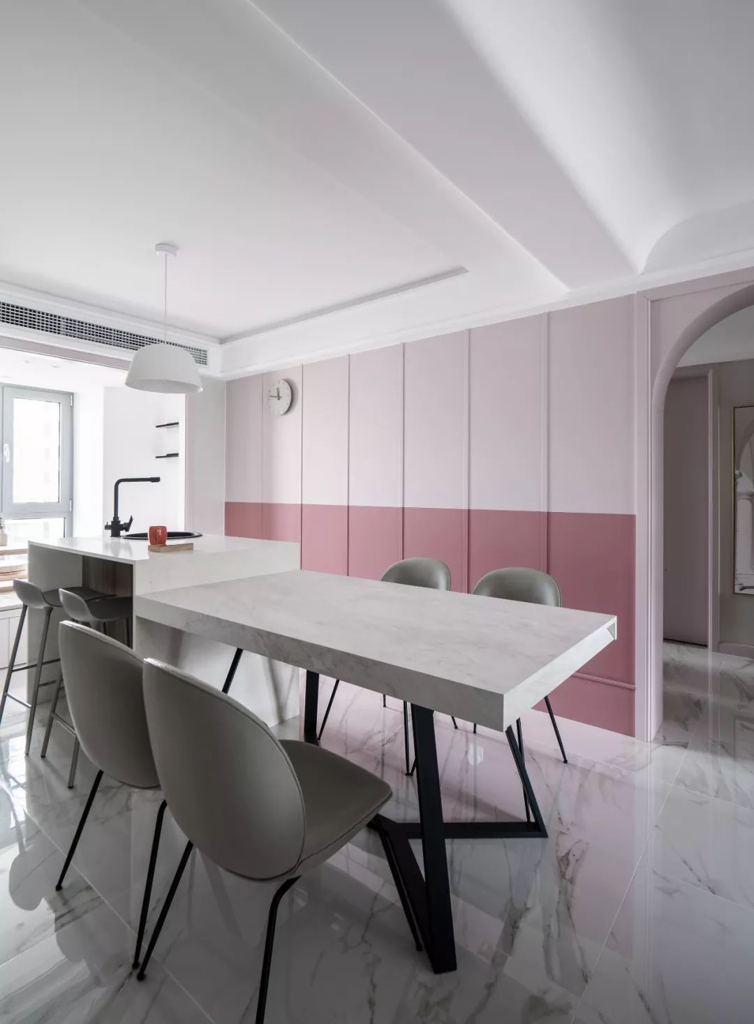 上海 140㎡弧形元素糖果配色家,乐活设计之典范-86