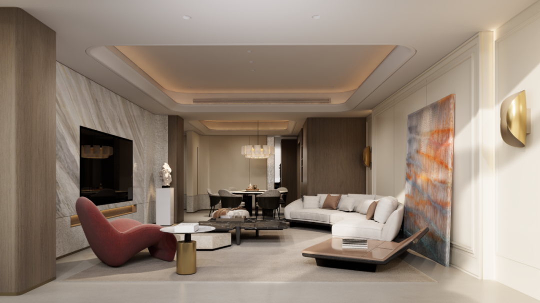 MORNING·私宅|金沙大境湾300㎡轻奢跃层，都市新贵的艺术栖居。-43