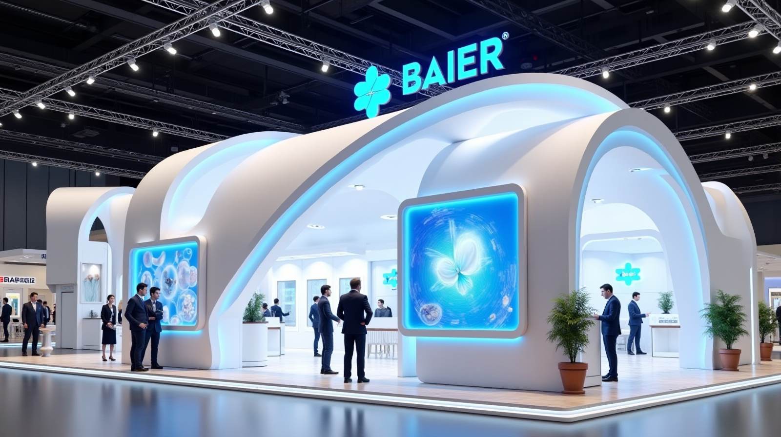 Medical exhibition booth design generated by AI.-2