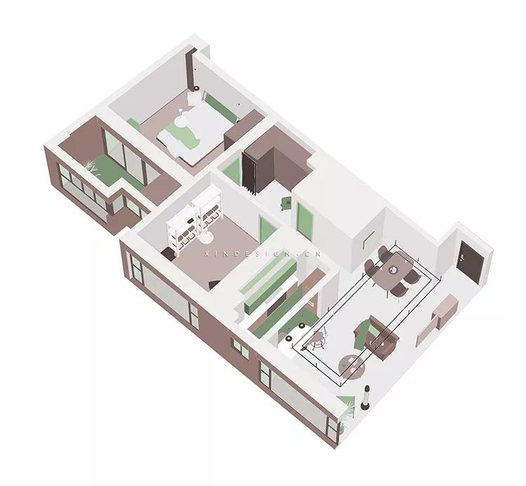 深圳满京华-- 云晓公馆 90m²现代风复式住宅设计-6