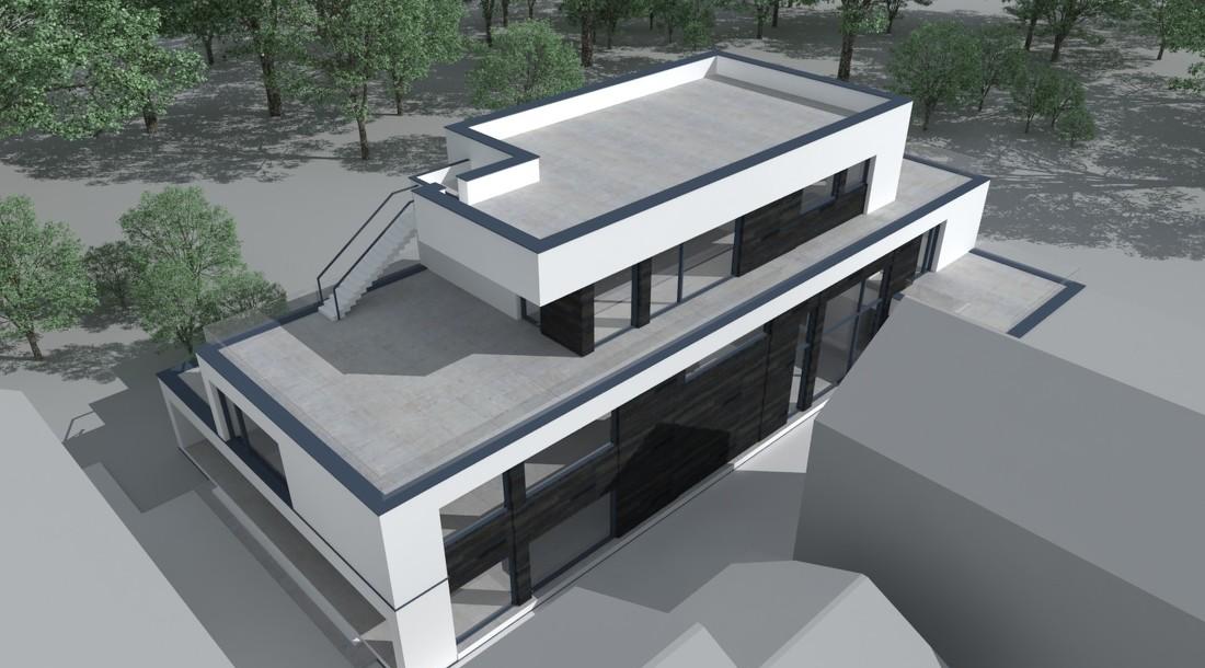 现代黑白极简别墅设计,自建房的优质选择-14