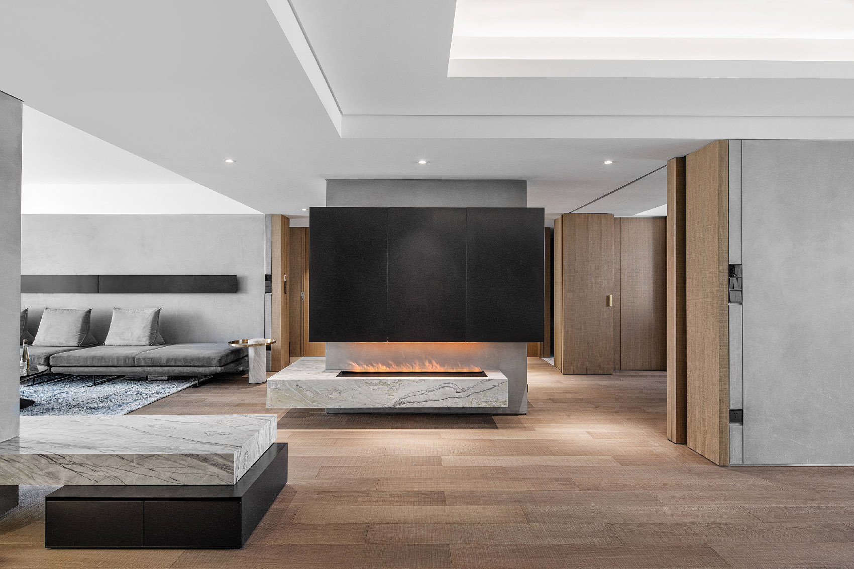 180㎡简约大平层，一个人住，也要很精致！-4