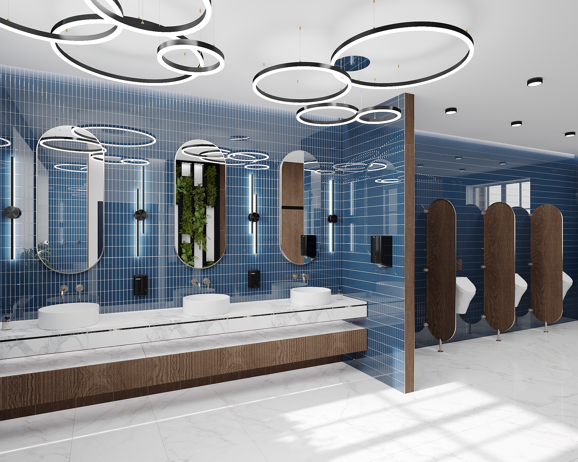 乌克兰空军国民警卫队基地男性公共厕所室内设计-8