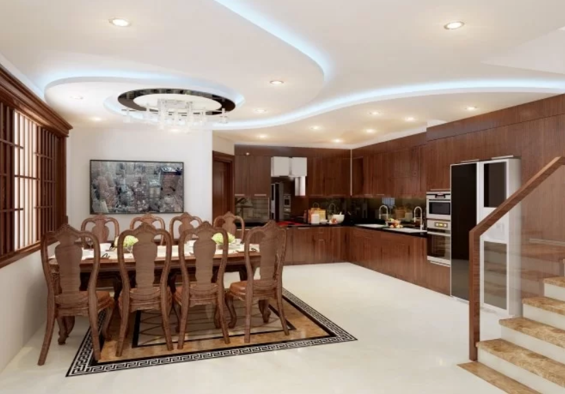 Xây Nhà 3 Tầng, Một Lửng Với Nội Thất Gỗ Tự Nhiên | Sydesign-35