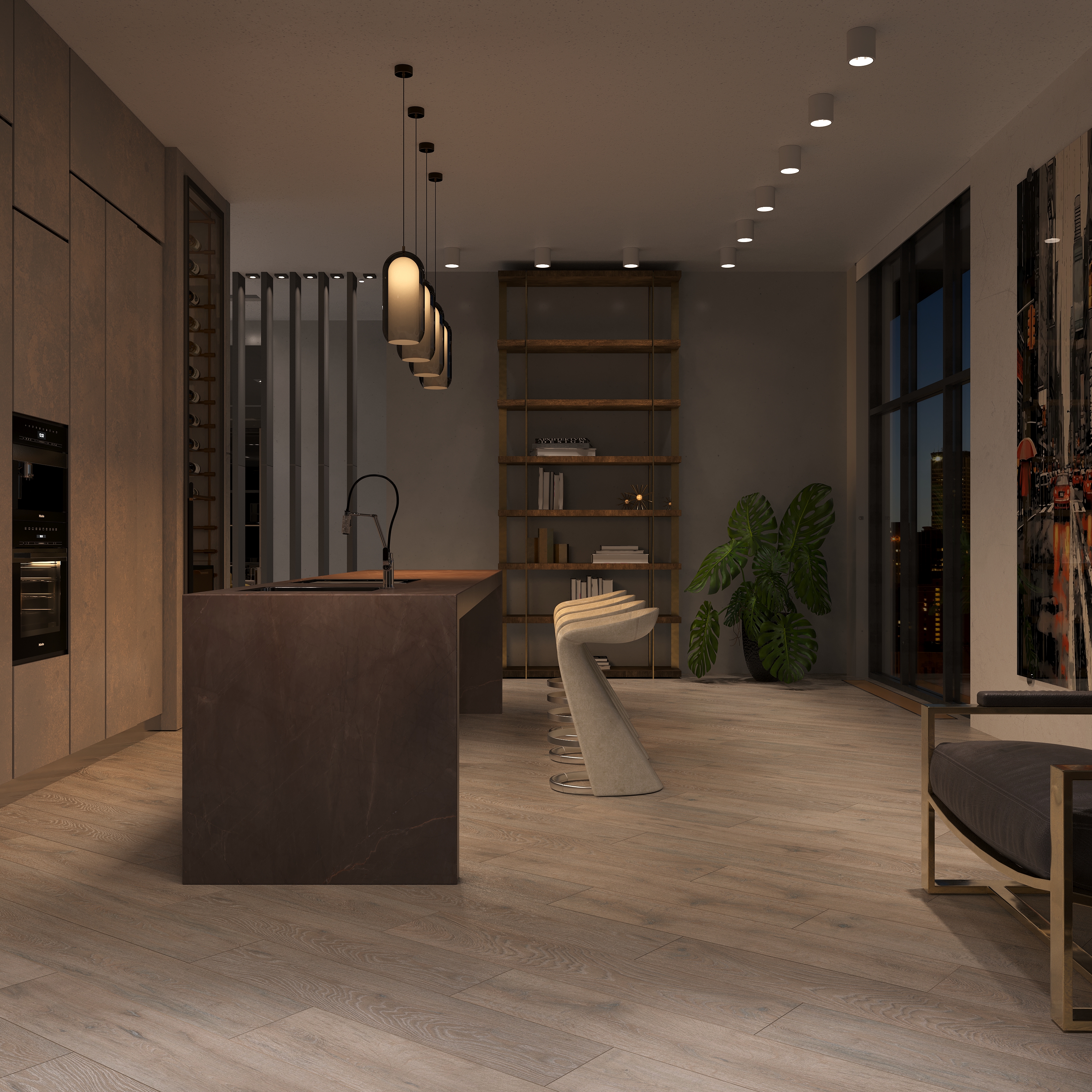 Contemporarie style apartments可视化项目丨tetiana_visual_3d-28