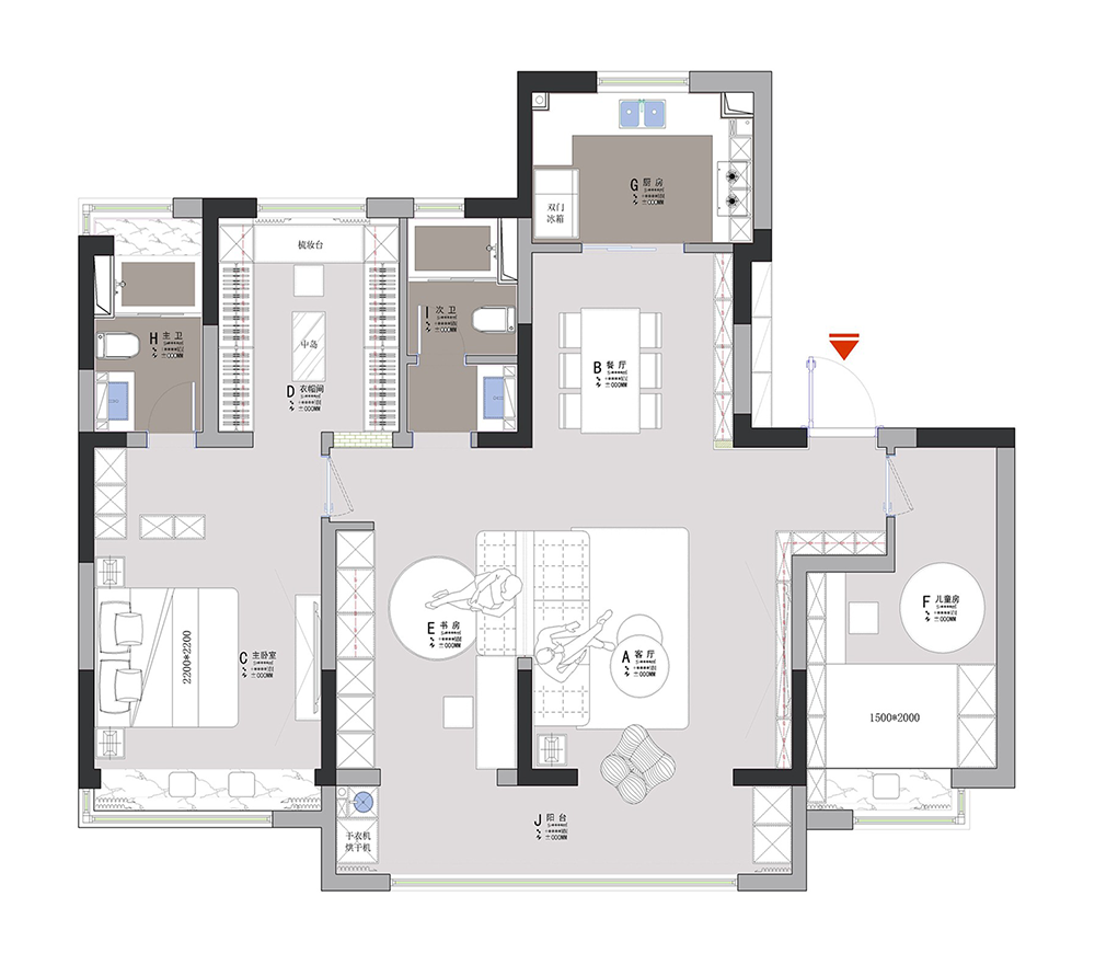 南京·棠宁府简约奶油艺术漆住宅丨中国南京丨大漠设计-36