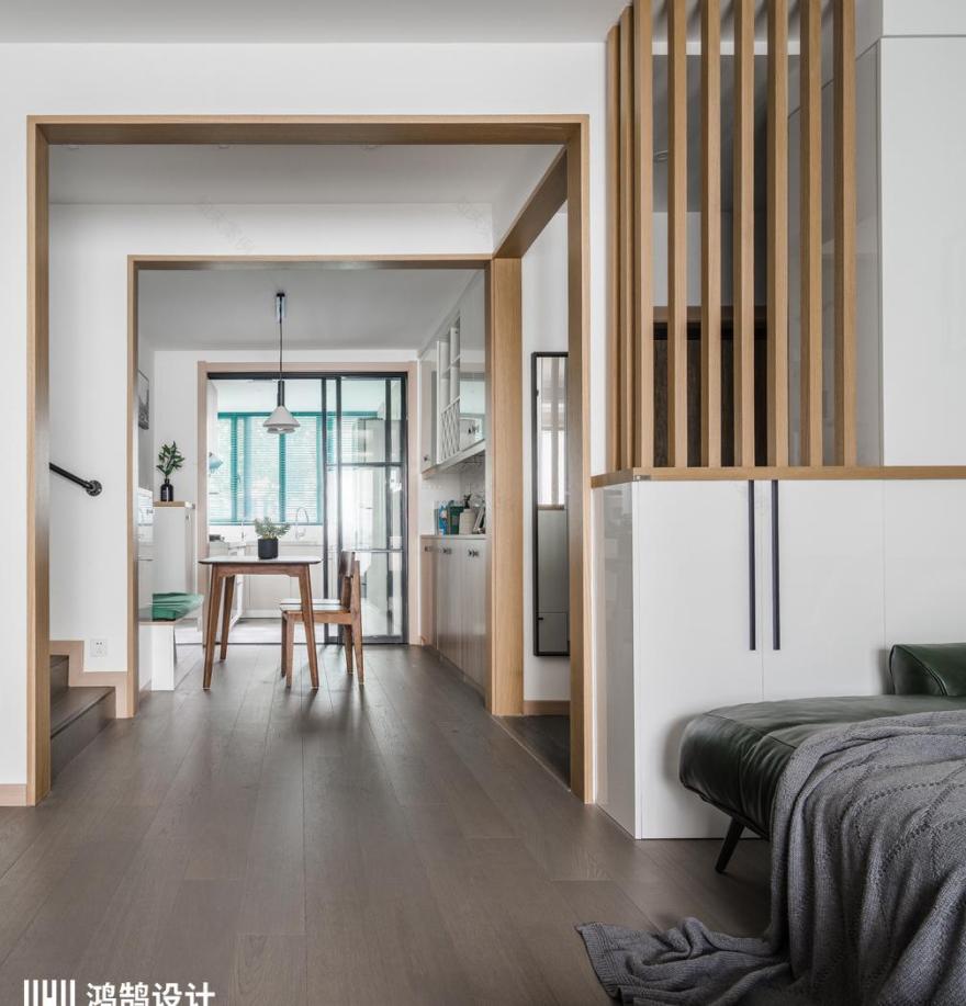 上海老弄堂情怀家居,绿色墨韵温馨一家三口-14