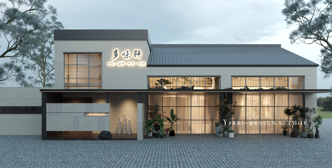 沉浸式庭院和牛宴丨商业空间设计丨YIBEI DESIGN SUZHOU-1