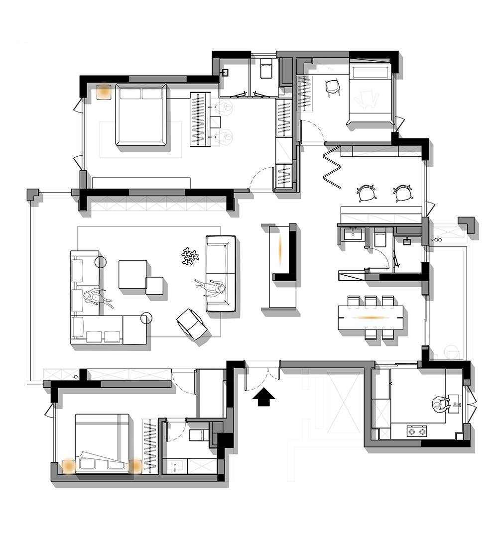 成都西派融城住宅设计丨中国成都丨成都宏福樘设计-35