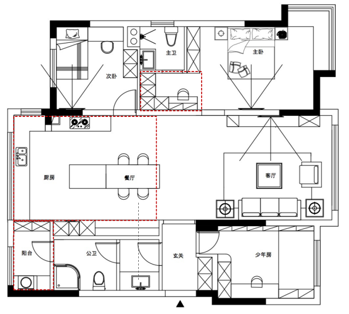 150㎡现代轻奢风住宅设计丨刘成倩-21