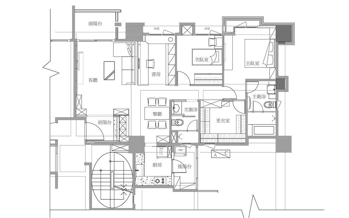 收纳回忆书香的无障碍退休宅-14