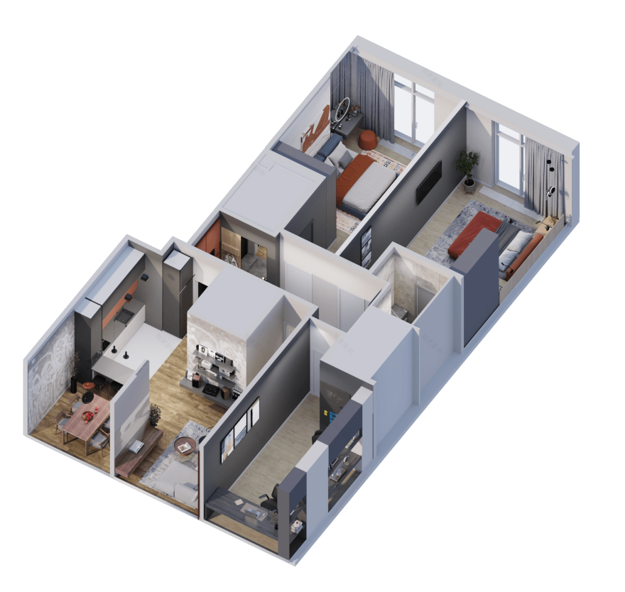 ЖК "Регенбоген" 住宅公寓 科利文设计项目-13