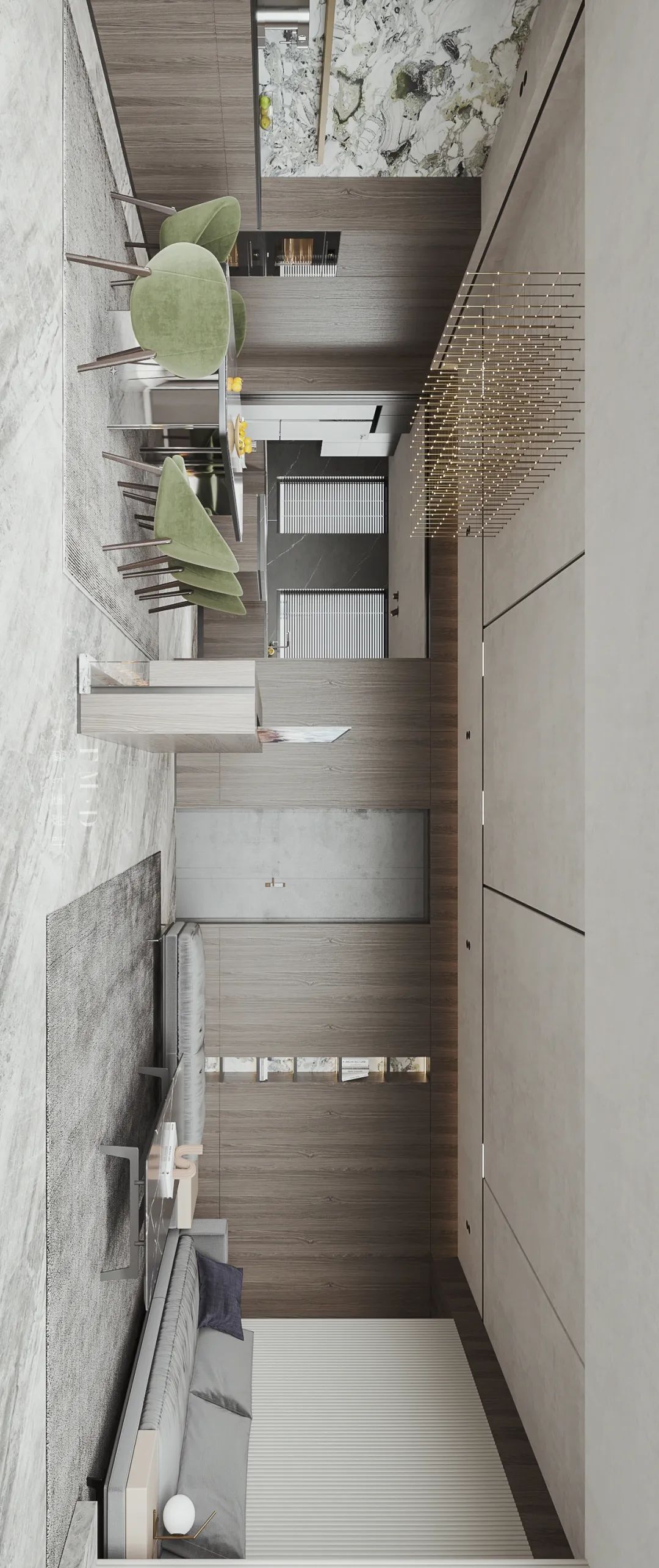 铂悦天汇 190㎡意式轻奢大平层丨飞墨云端组-14