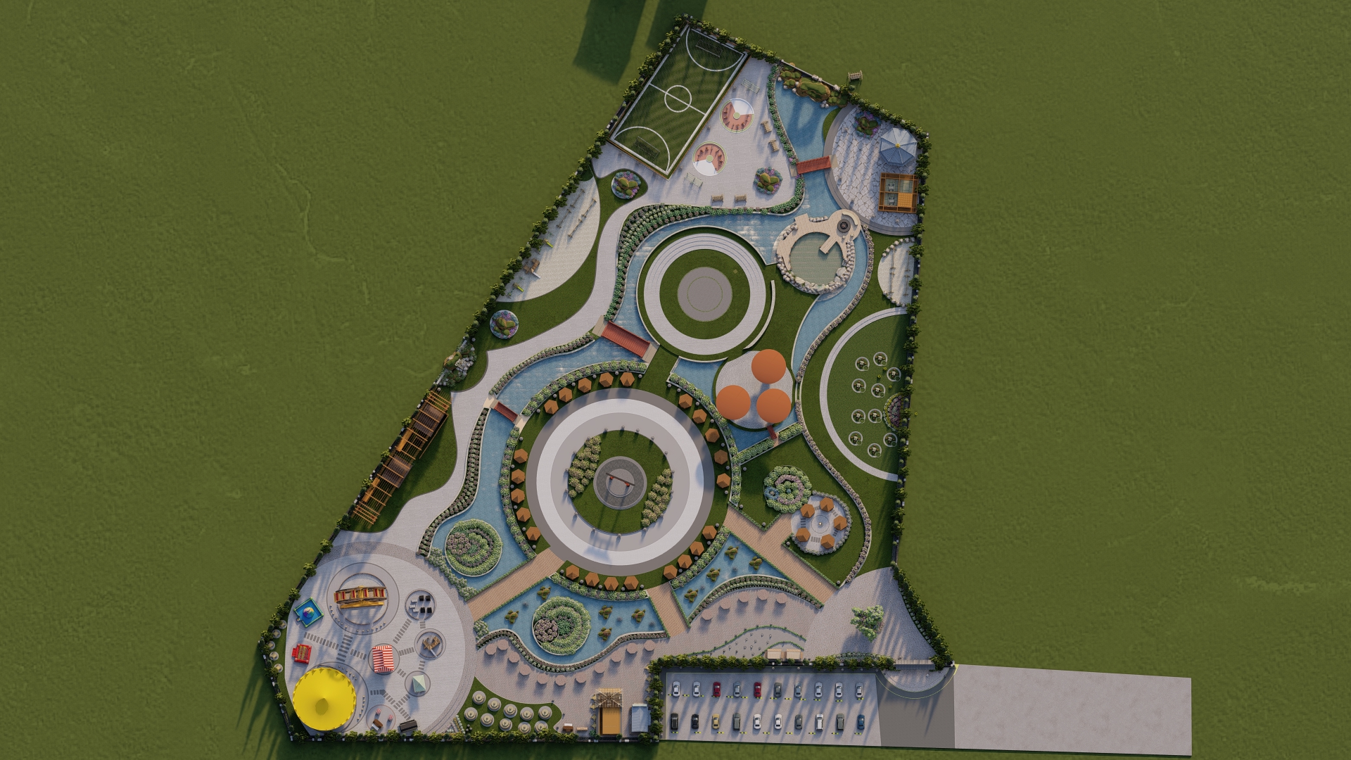 日本公共花园设计（Alwahda 花园,萨那也门）丨也门萨那-8