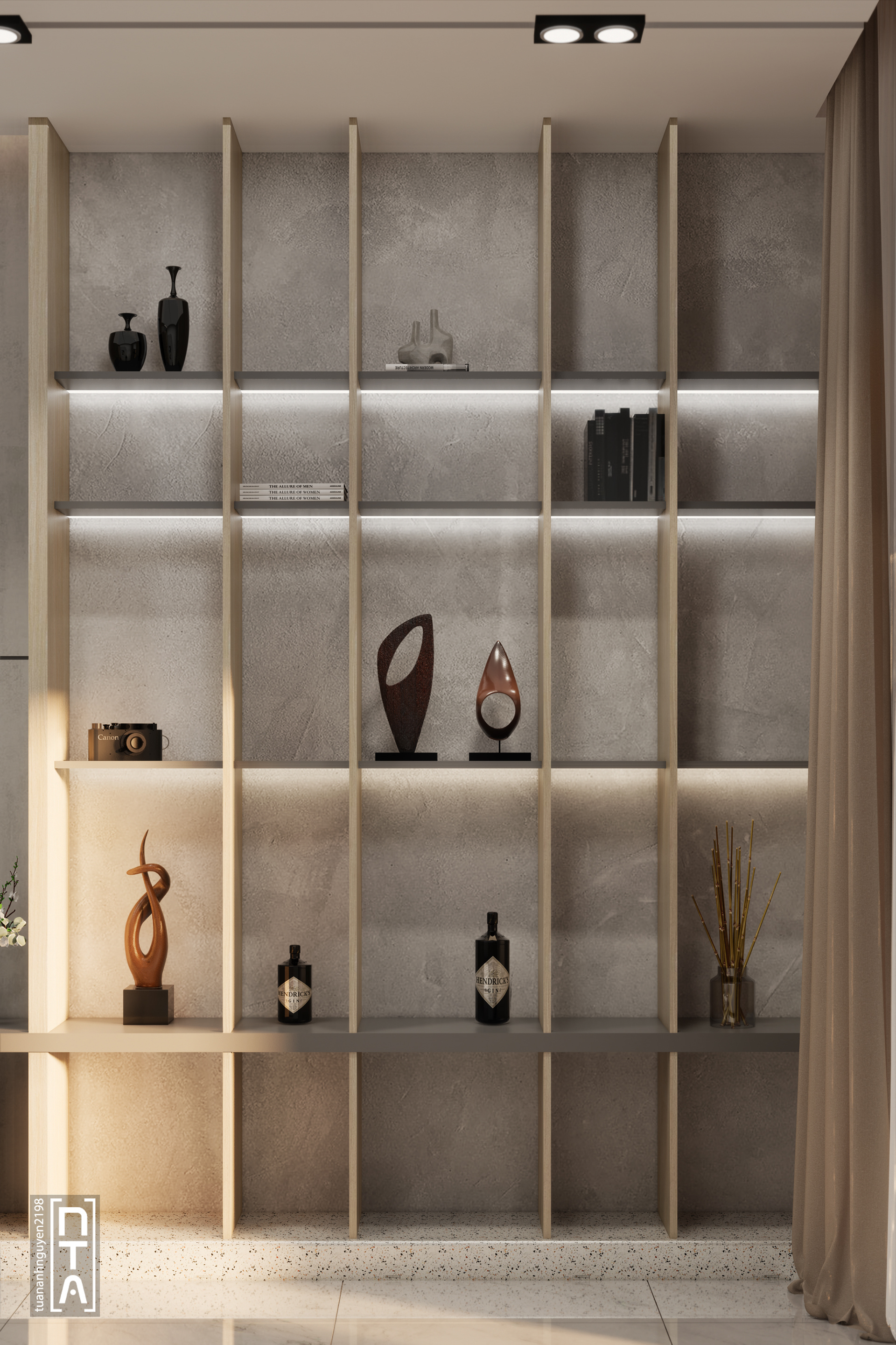 Townhouse- Livingroom and Kitchen interior-6