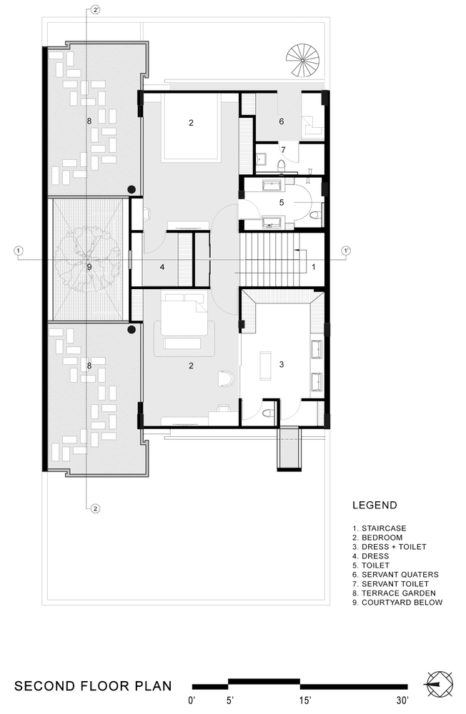 印度家庭住宅的公共与私密空间平衡-33