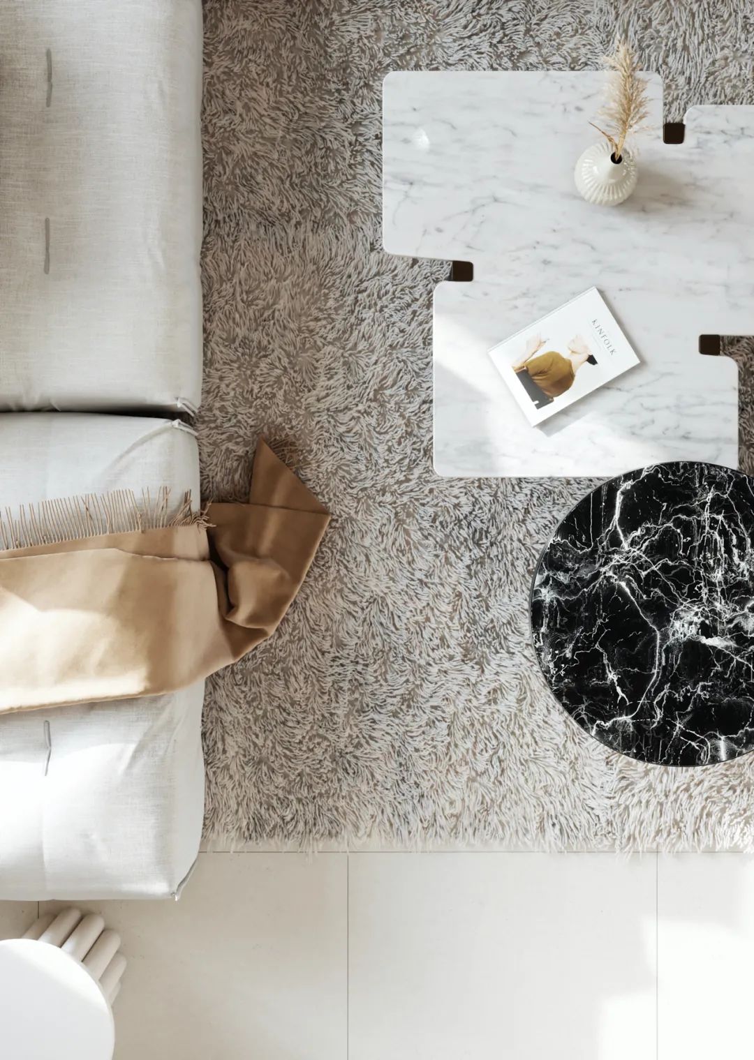 成都 261㎡极简白住宅,绿植点缀的生命力-8