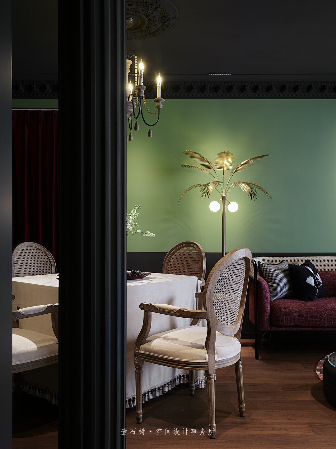 荣誉花园复古风格设计丨壹石樹空间设计事务所-0