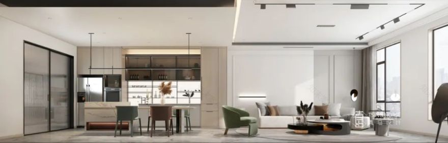 河与墅的现代家庭温馨居-23