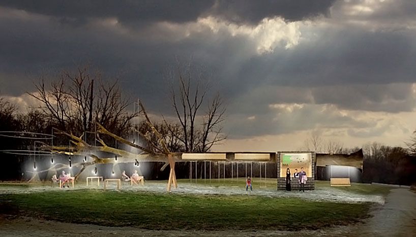 金丝楠木打造的艺术空间·Chop Stick 公园公共休息室-11