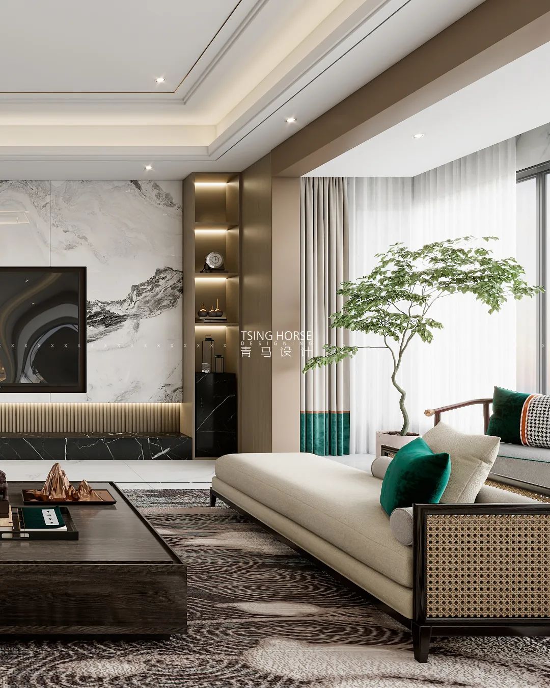 曲江大城君尚府新中式设计丨中国西安丨苏怡人设计团队-10