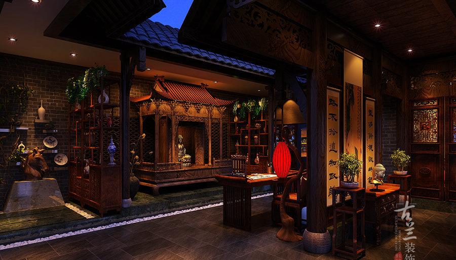 古兰装饰打造“以茶会友”茶艺馆-10