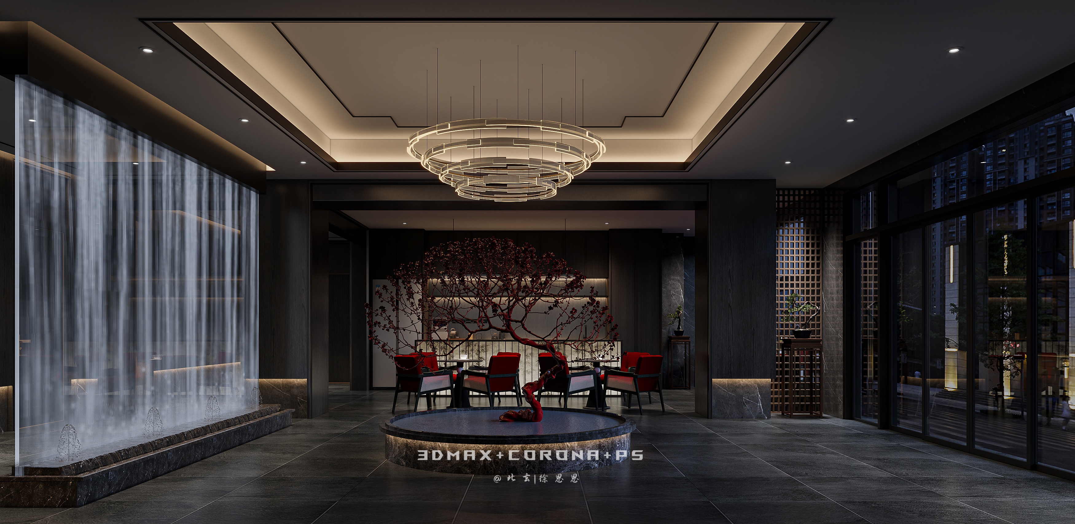 竹影山光里的雅宴：当新中式遇见当代奢居-1