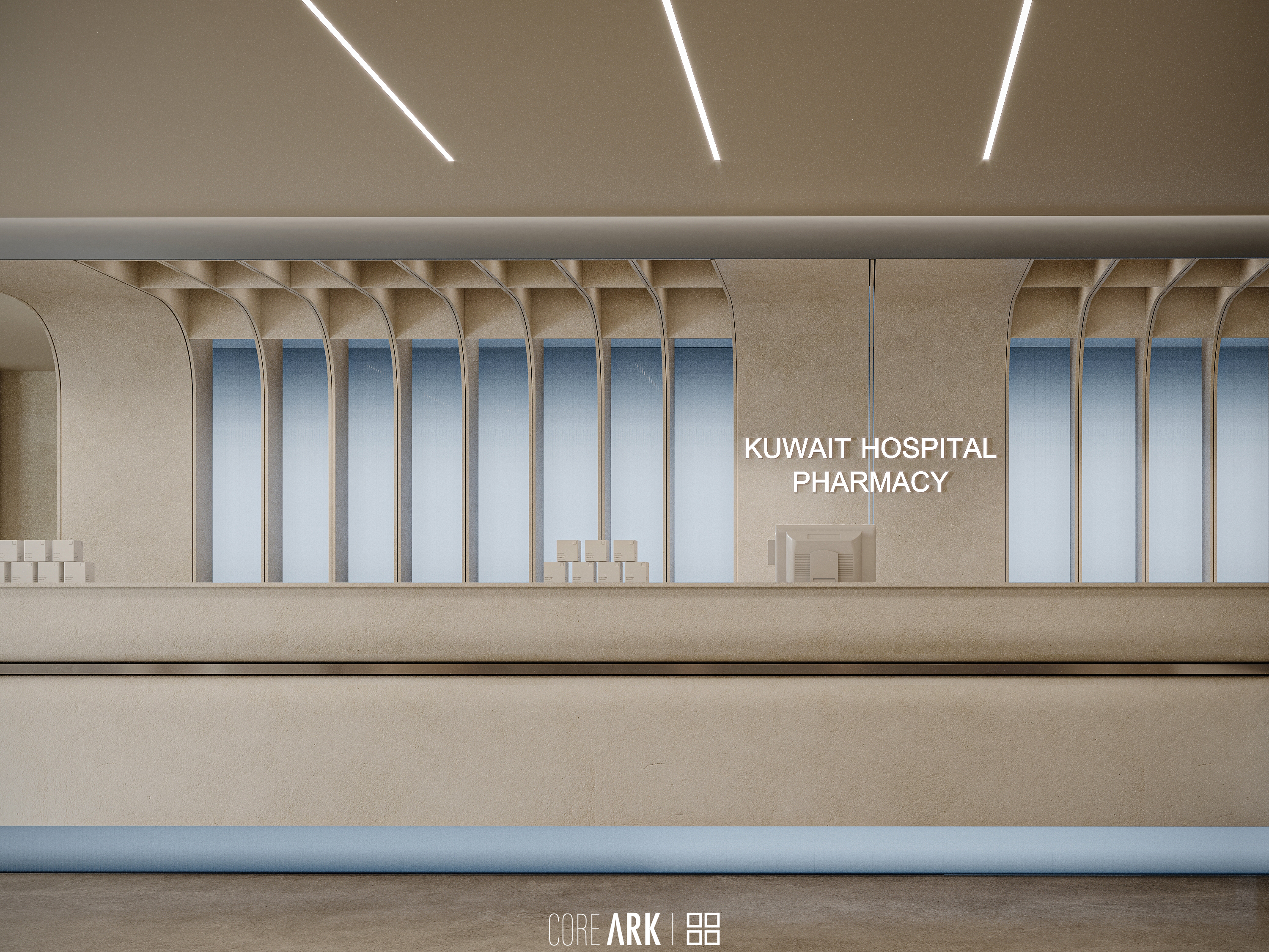 医院药房与咖啡馆设计及可视化-28