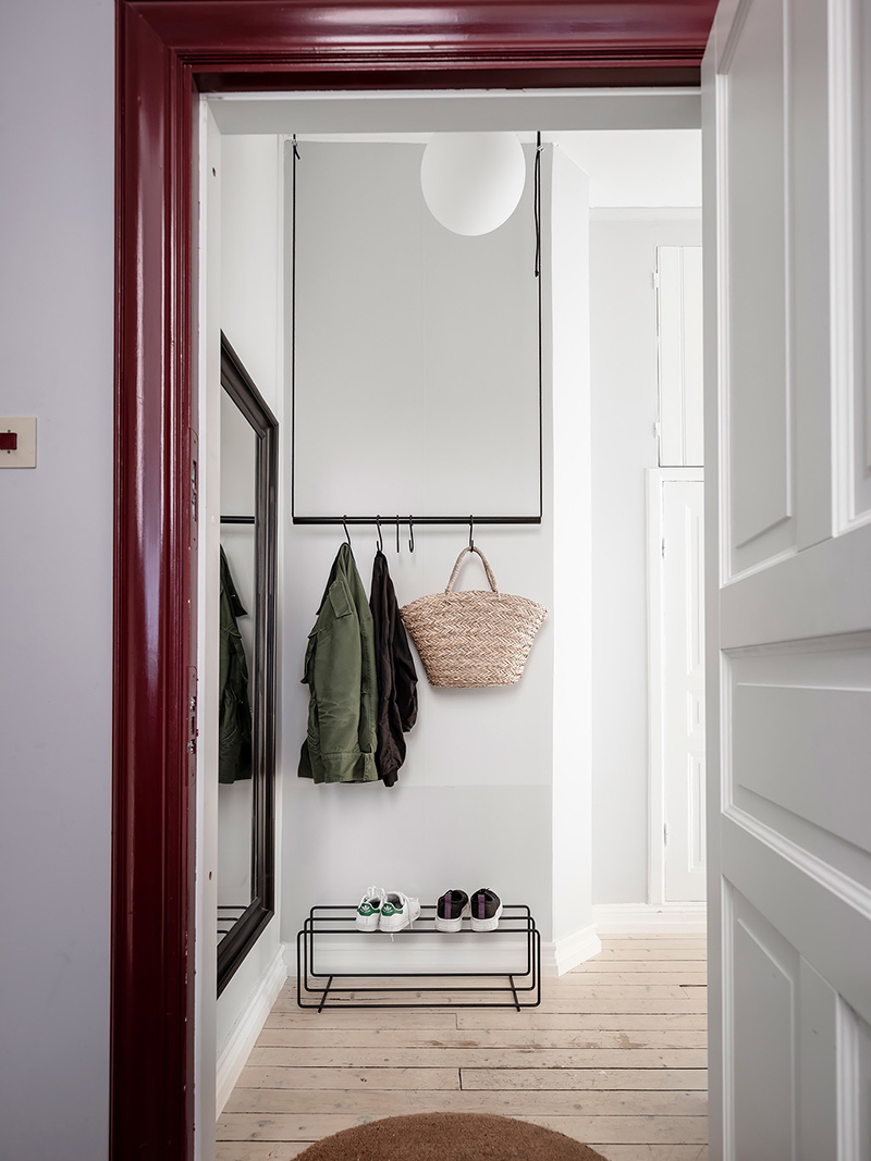 梦幻花卉厨房与雪白客厅 | 哥德堡公寓设计-21