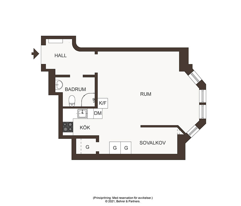 黑色时尚小公寓设计-19