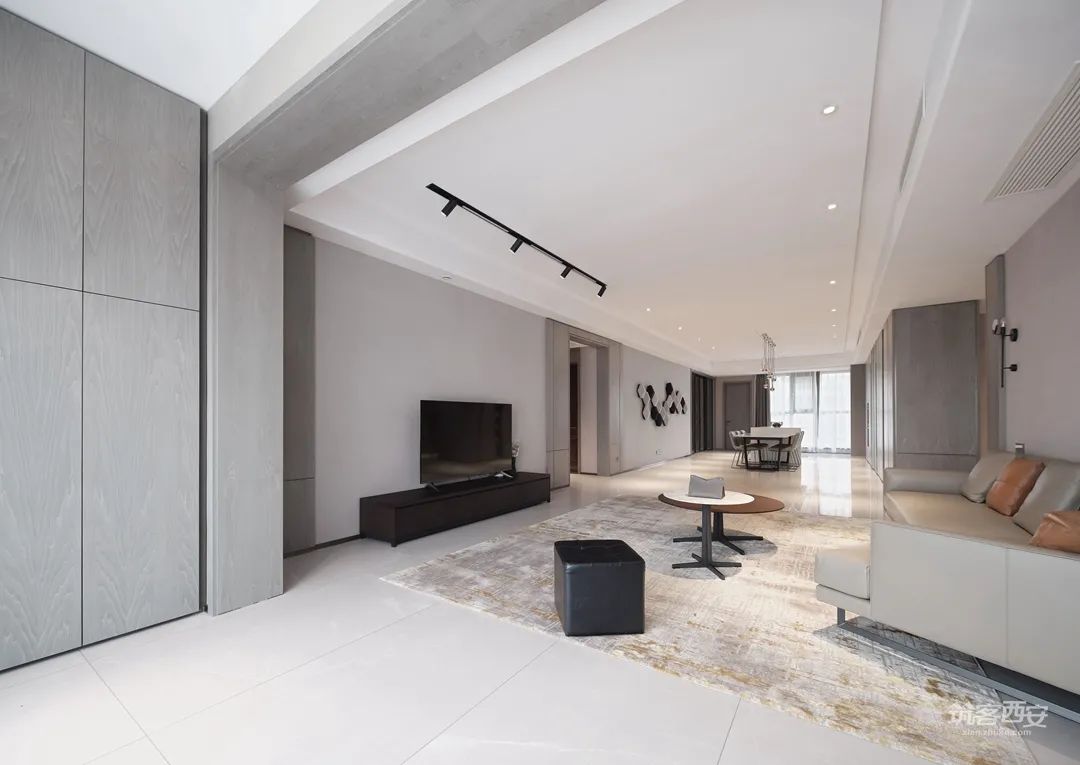 “哑”致拾光 · 现代简约大平层私宅设计丨中国西安丨陈辉设计-12