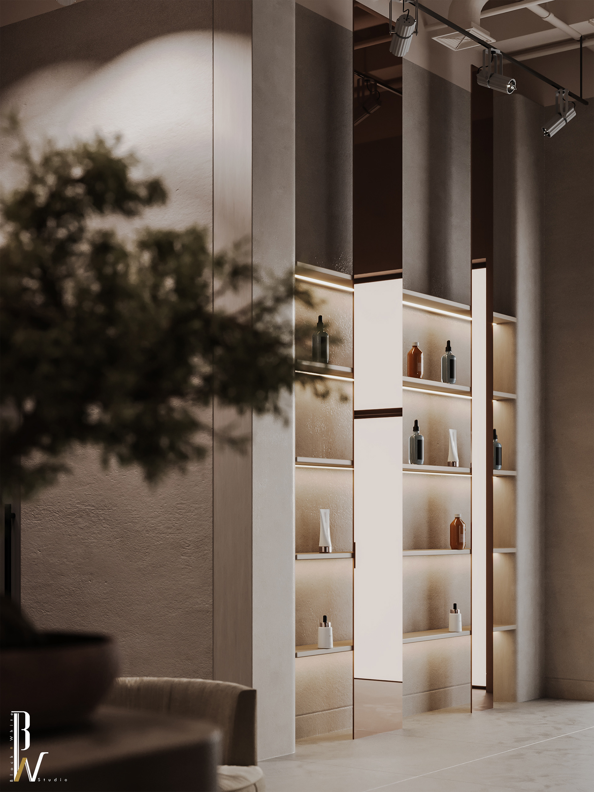 美容中心接待处丨Oman丨Black N White-11