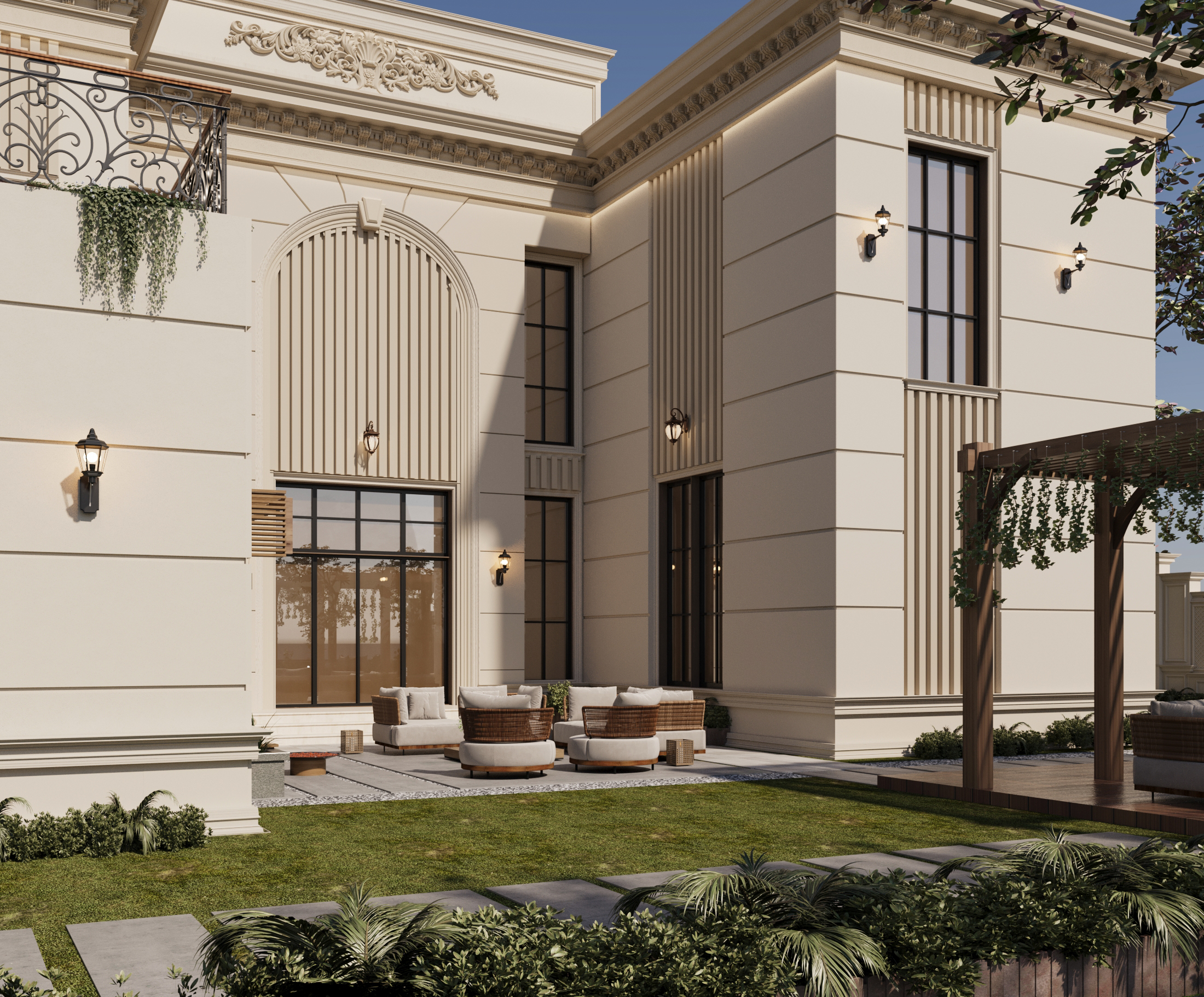 villa exterior landscape-2