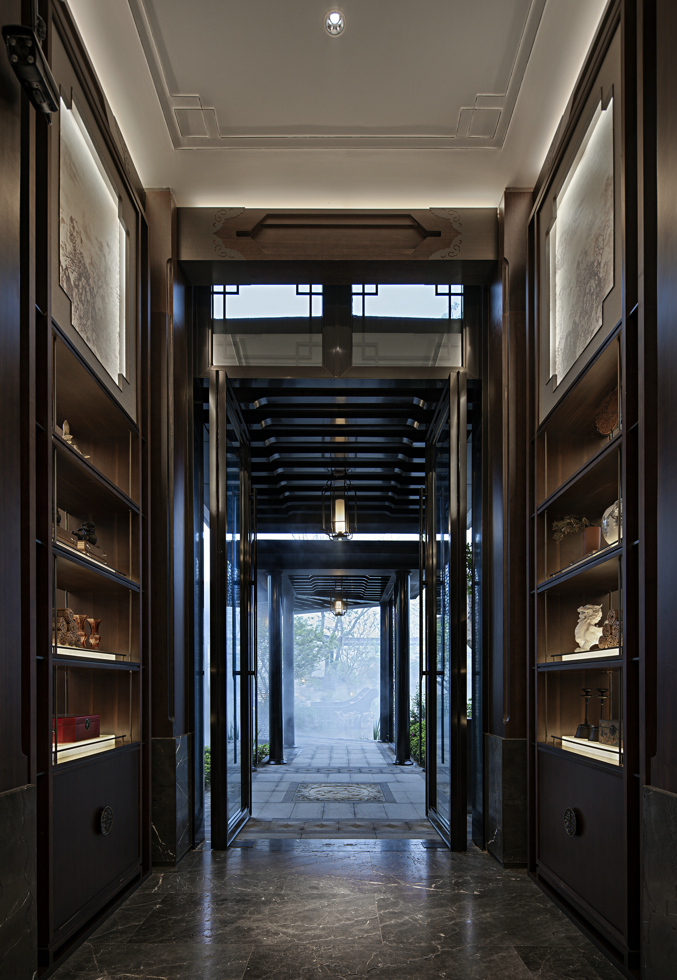 盘石设计 | 吴文粒:1745㎡绝美中式庭院,一帘诗意、四水归情!-44