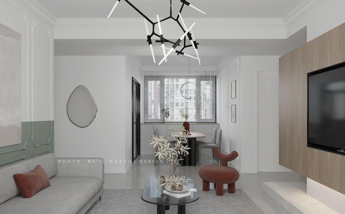 法式清新美宅 | KD 板子豆蔻绿沙发墙-2