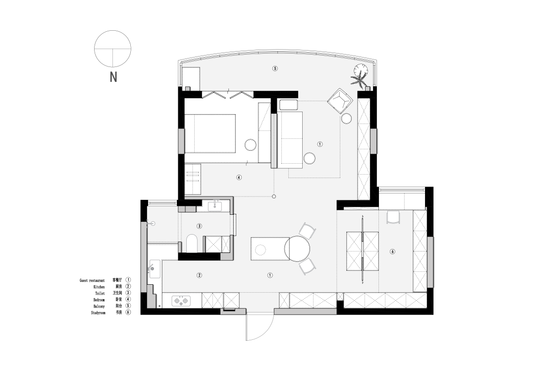 AO DESIGN 概念｜把 106㎡住成 180㎡,一人居全屋皆开放丨中国南京丨凹设计事务所-4