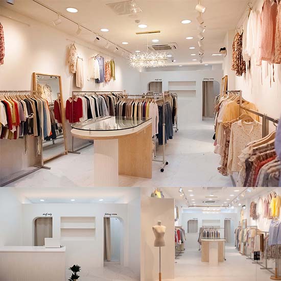 简约白诠释女性服饰空间设计-1