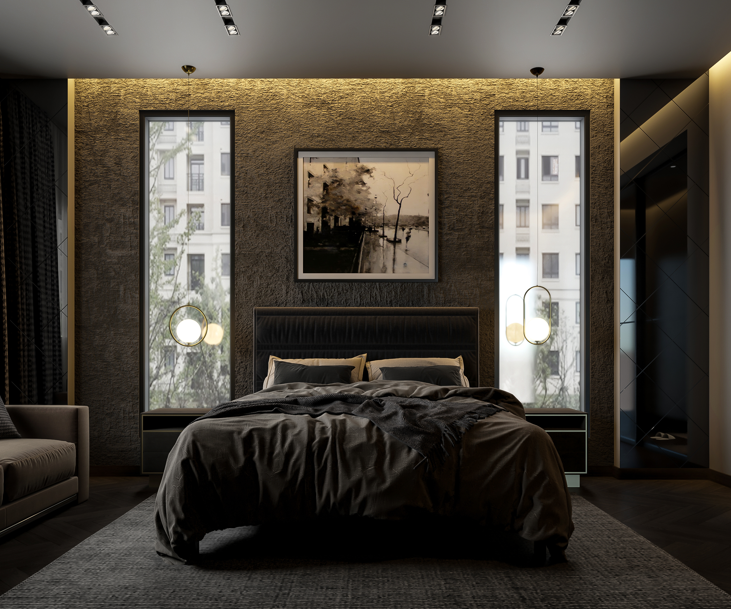 Luxury Master Bedroom with Bathroom-1