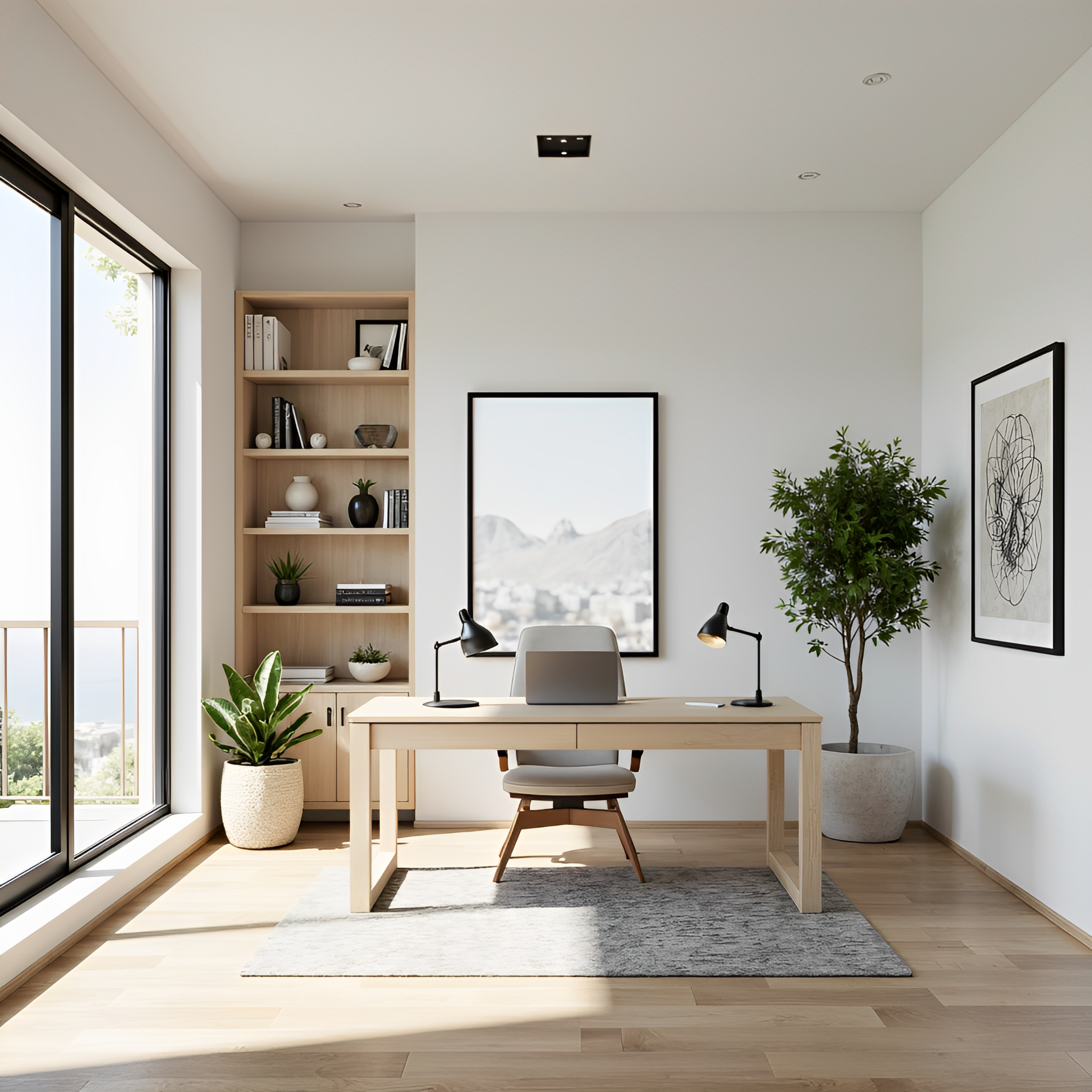 现代简约风优雅居住与办公空间设计-3