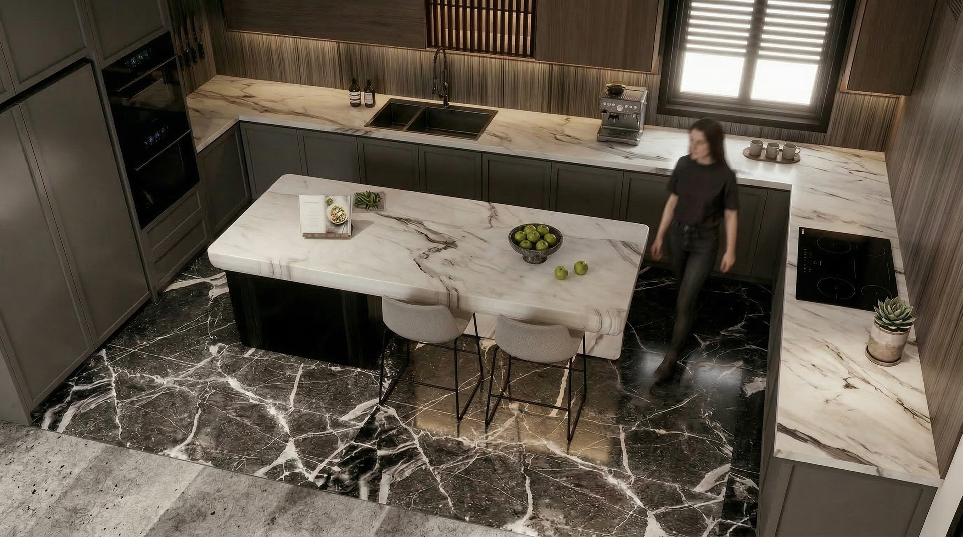 现代开放式厨房设计丨埃及开罗丨SAAL+-7