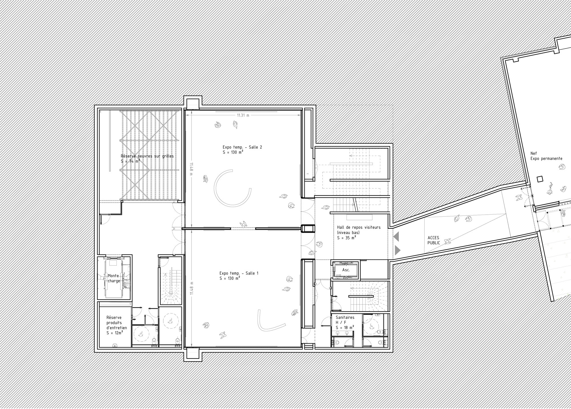 欧比松挂毯博物馆扩建项目
注:E·tension结合语境推测可能是Extension(扩建、扩展)的拼写错误,所以给出这样的翻译 丨法国丨Projectiles-45