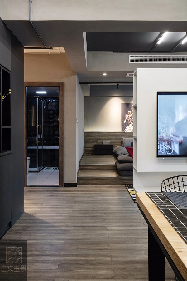 白文玉景设计团队打造 89㎡炫酷黑色工业风住宅-20