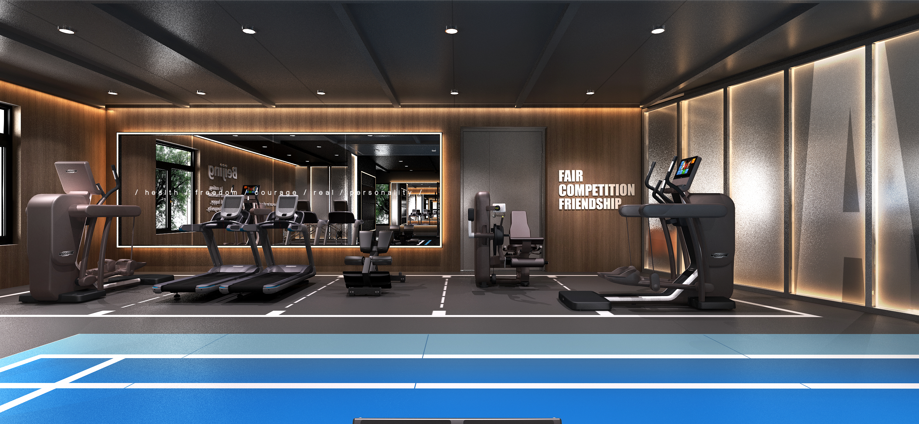 200㎡健身房设计-4