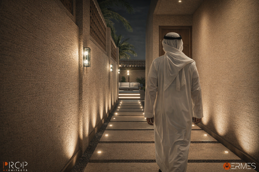 别墅外立面及景观丨沙特阿拉伯丨PROP & AERMES ARCHITECTS-11