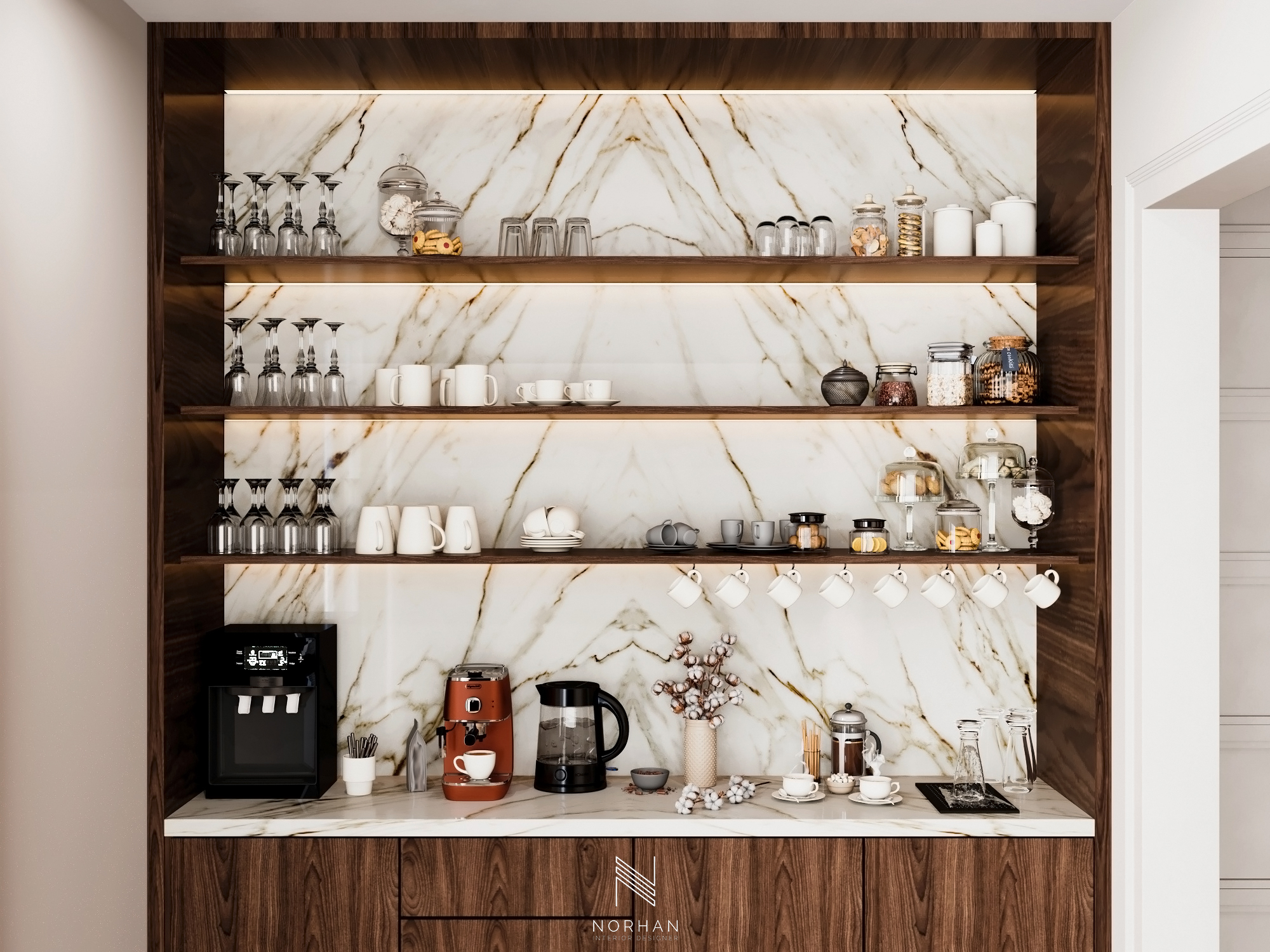 现代小厨房设计丨沙特阿拉伯丨Norhan NM-11