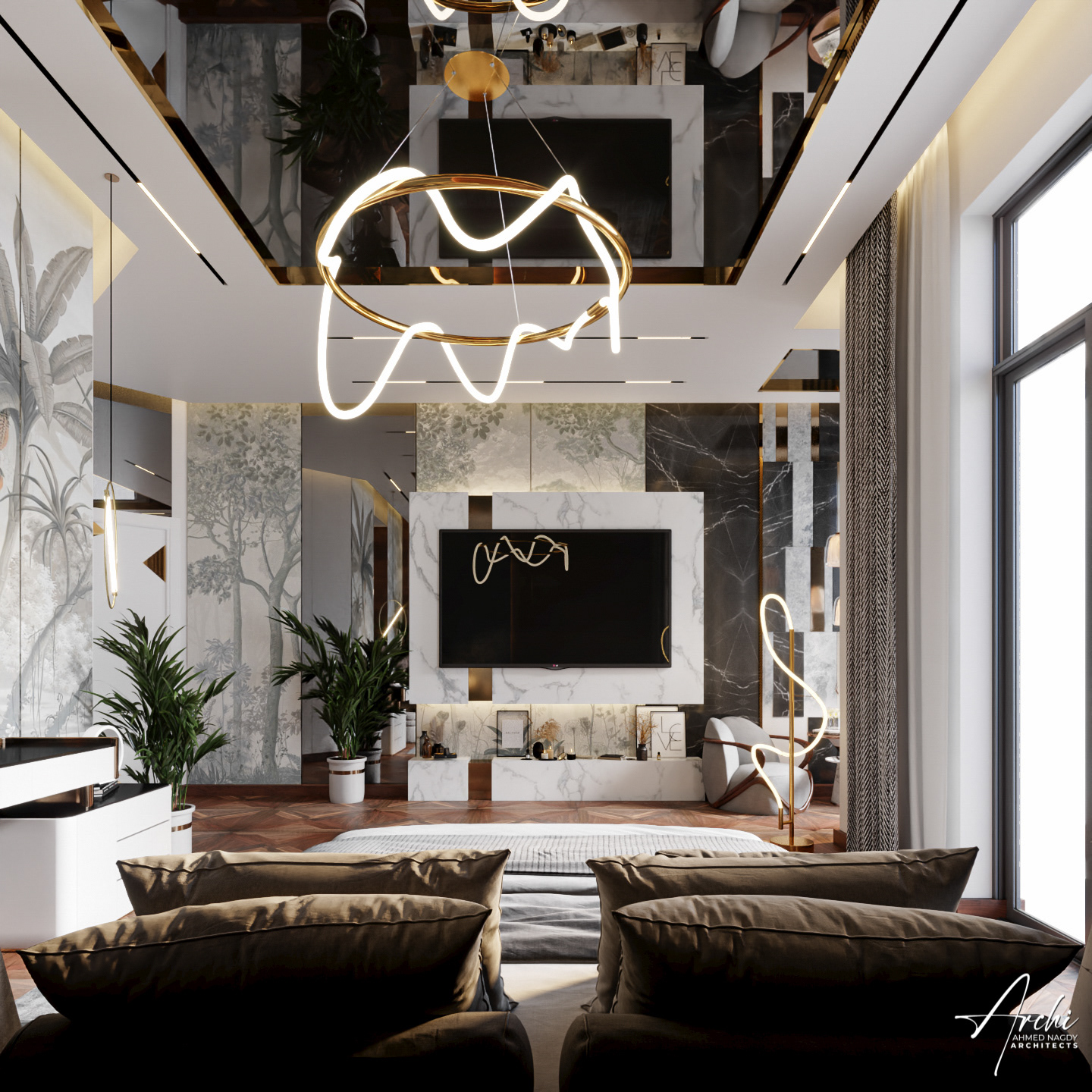 豪华现代卧室丨阿联酋迪拜丨ARCHI  ARCHITECTS-7